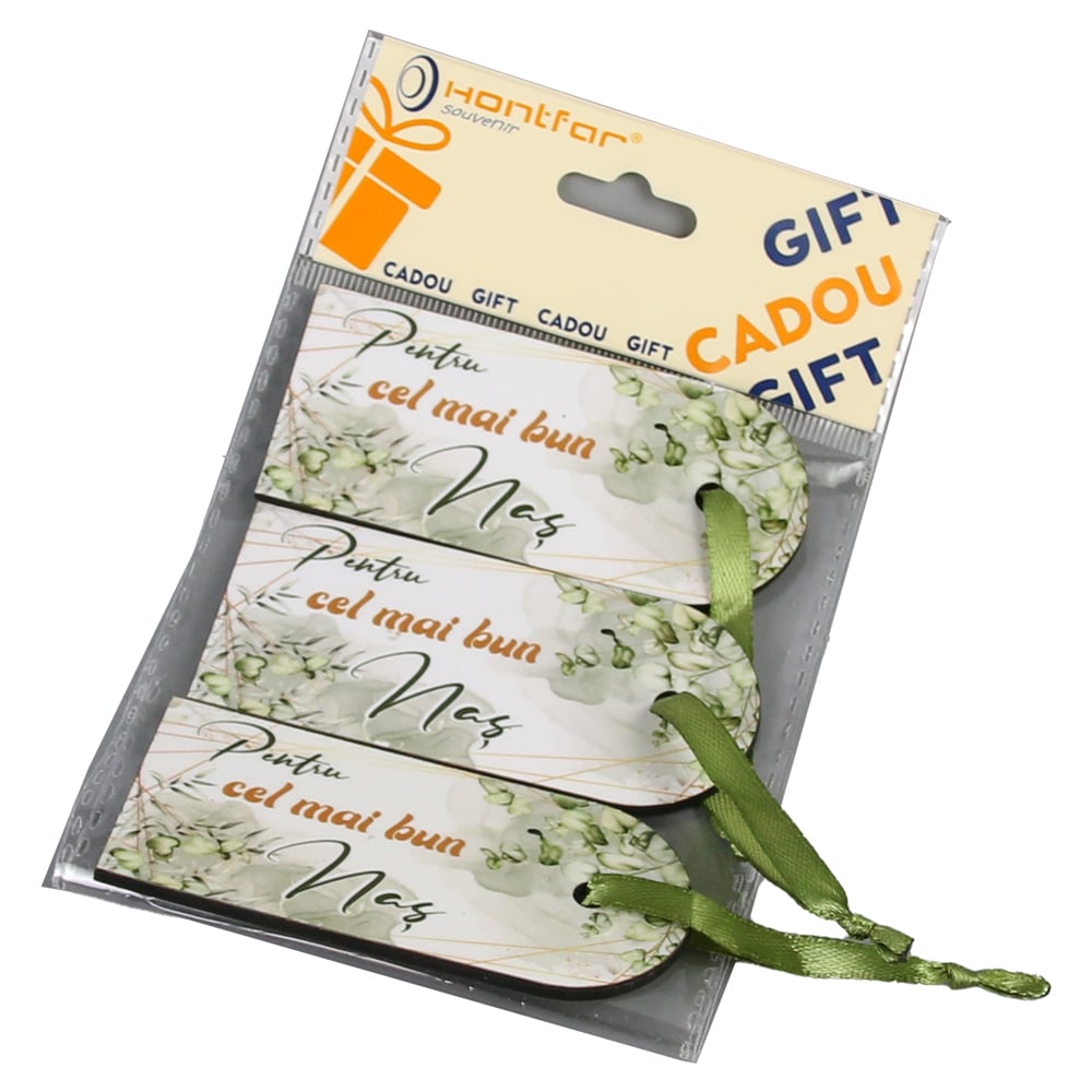 Set 3 Etichete din lemn "Pentru cel mai bun Nas" Set 3 Etichete din lemn "Pentru cel mai bun Nas"