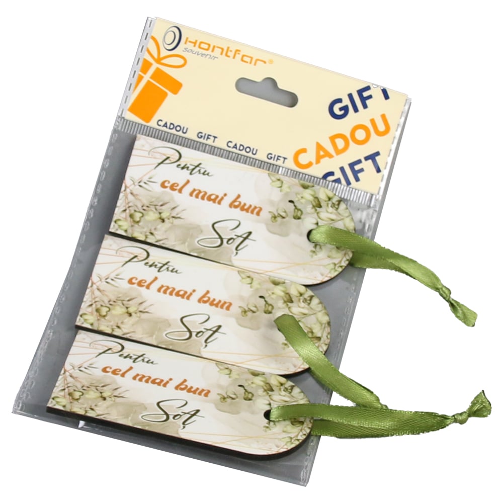 Set 3 Etichete din lemn "Pentru cel mai bun Sot" Set 3 Etichete din lemn "Pentru cel mai bun Sot"