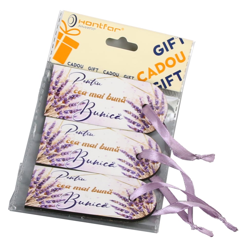 Set 3 Etichete din lemn "Pentru cea mai buna Bunica" Set 3 Etichete din lemn "Pentru cea mai buna Bunica"