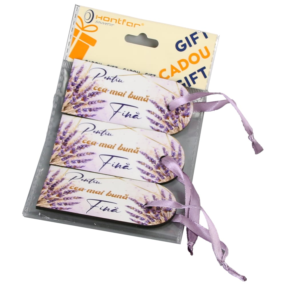 Set 3 Etichete din lemn "Pentru cea mai buna Fina" Set 3 Etichete din lemn "Pentru cea mai buna Fina"