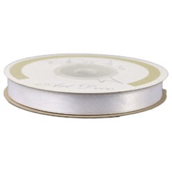 Rola panglica satin Alb 10 mm x 25 m