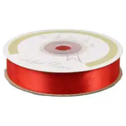 Rola panglica satin Rosu 15 mm x 25 m