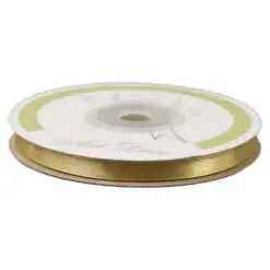 Rola panglica satin Auriu 6 mm x 25 m