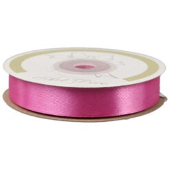 Rola panglica satin Pink 15 mm x 25 m