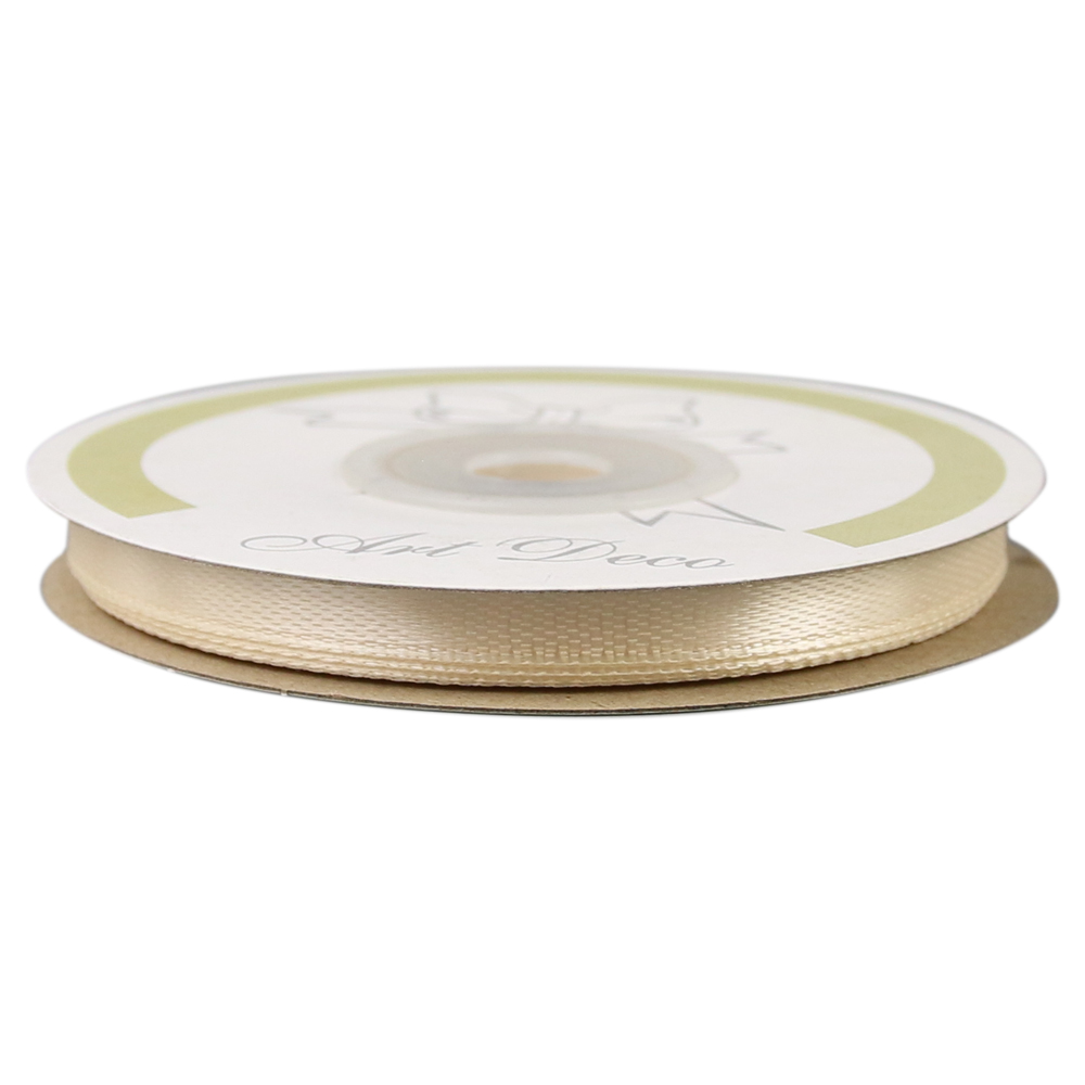 Rola panglica satin Crem 6 mm x 25 m Rola panglica satin Crem 6 mm x 25 m