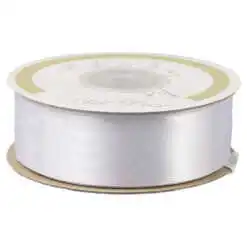Rola panglica satin Alb 25 mm x 25 m
