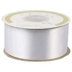 Rola panglica satin Alb 38 mm x 25 m