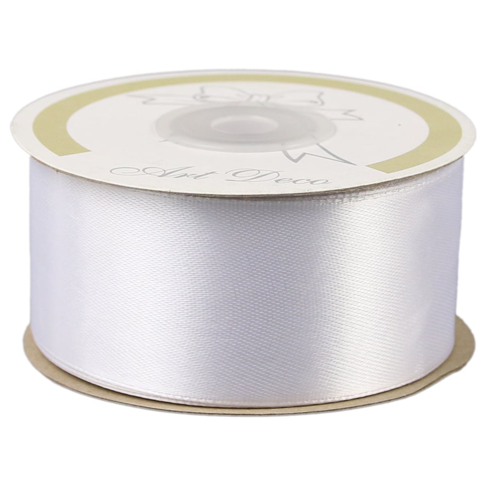 Rola panglica satin Alb 38 mm x 25 m Rola panglica satin Alb 38 mm x 25 m