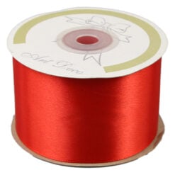 Rola panglica satin Rosu 50 mm x 25 m