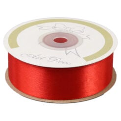 Rola panglica satin Rosu 25 mm x 25 m