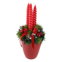 Aranjament Craciun in ghiveci ceramic