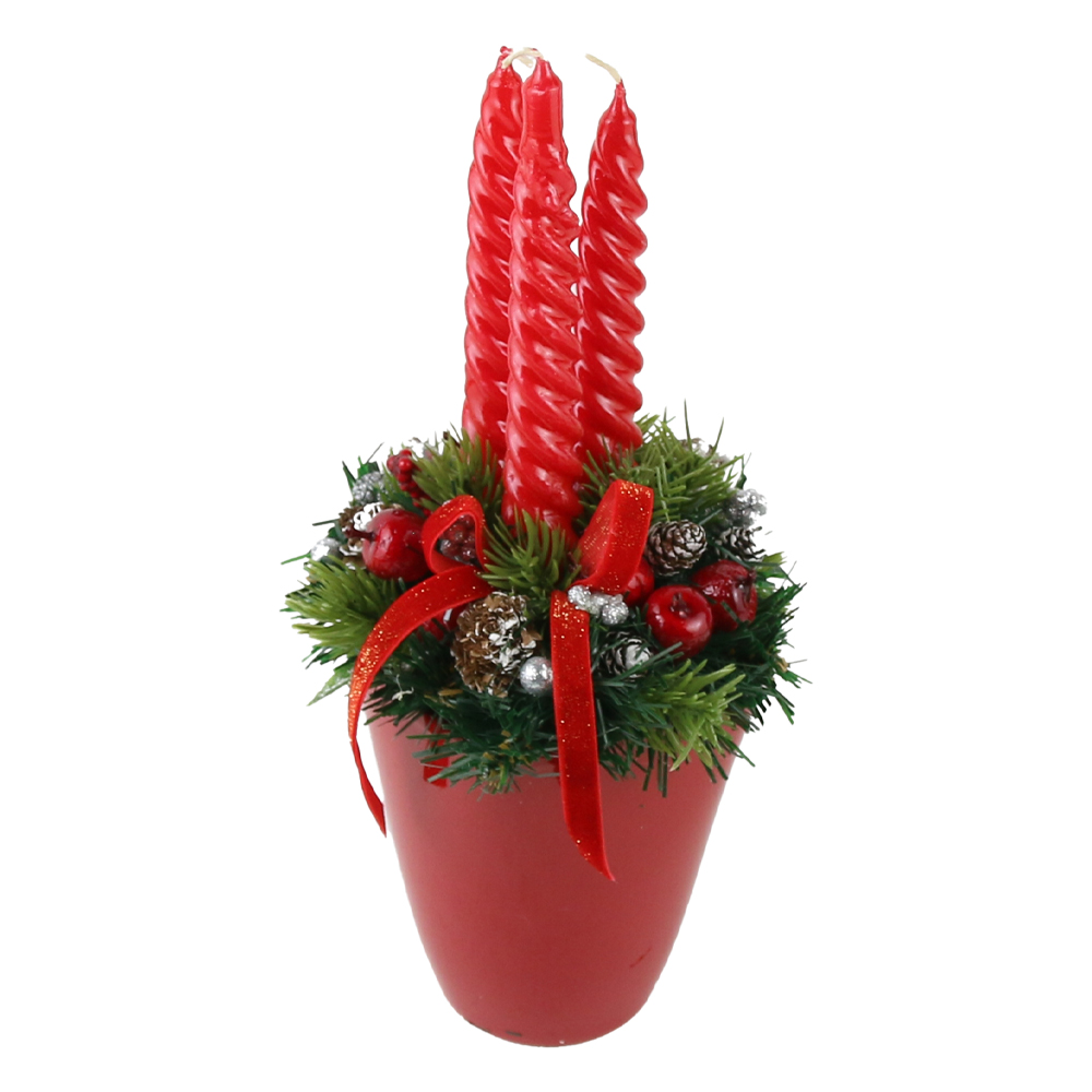 Aranjament Craciun in ghiveci ceramic Aranjament Craciun in ghiveci ceramic