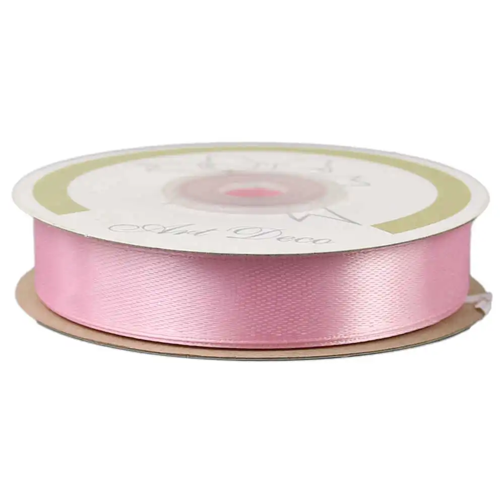 Rola panglica satin Roz 15 mm x 25 m