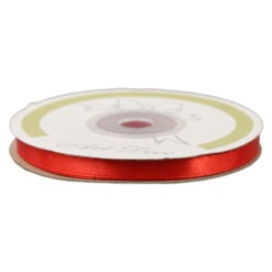 Rola panglica satin Rosu 6 mm x 25 m