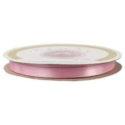 Rola panglica satin Roz 6 mm x 25 m