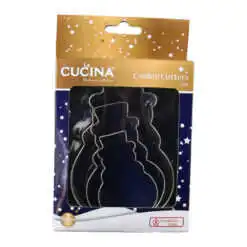 Set 3 forme prajituri de Craciun din inox