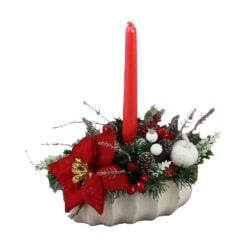 Aranjament Craciun in ghiveci cu craciunita 24 CM