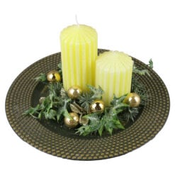 Aranjament Craciun cu 2 lumanari 33 CM