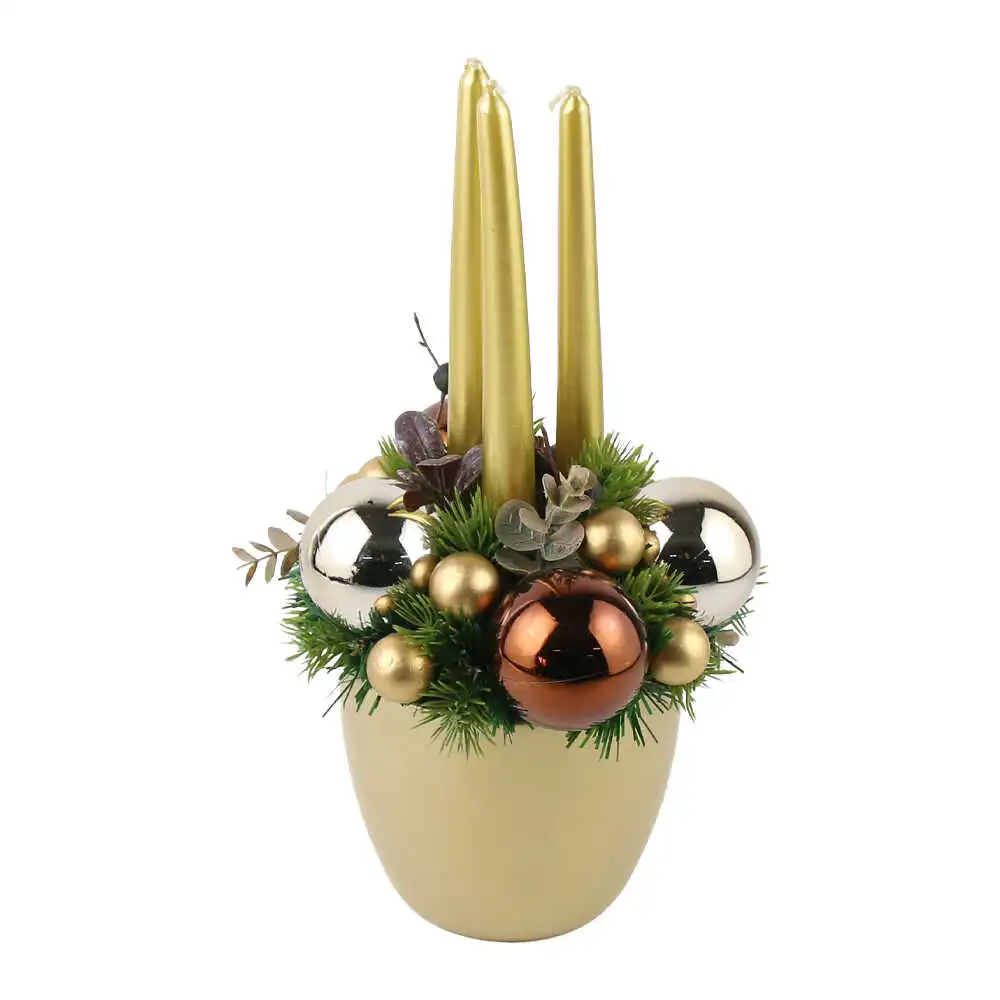Aranjament Craciun in ghiveci ceramic Aranjament Craciun in ghiveci ceramic