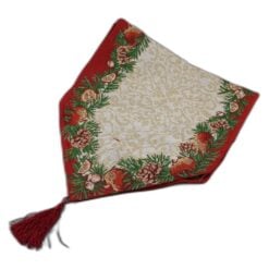 Napron Craciun cu franjuri 33x180 CM