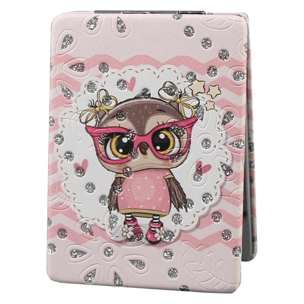 Oglinda de buzunar cu sclipici 6x8.5 CM Oglinda de buzunar cu sclipici 6x8.5 CM