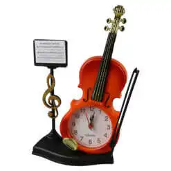 Ceas de masa din plastic Vioara 13x21 CM