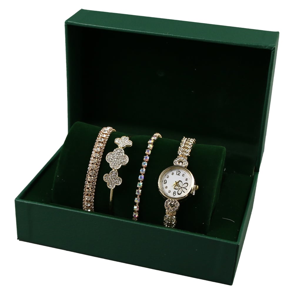 Set cadou pentru femei 4 piese - 3 bratari cu ceas Set cadou pentru femei 4 piese - 3 bratari cu ceas