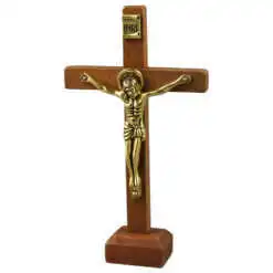 Crucifix cu Isus rastignit din lemn 10 CM