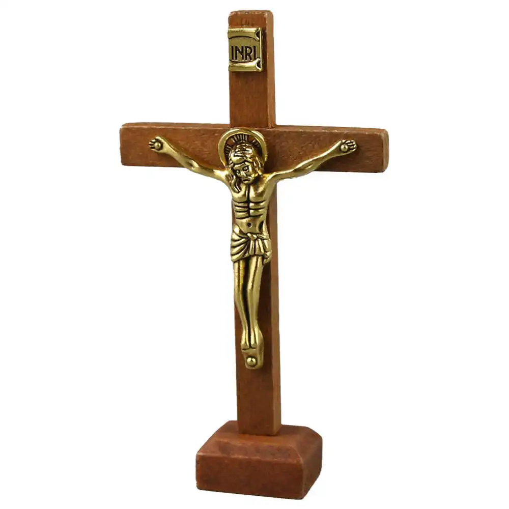 Crucifix cu Isus rastignit din lemn 10 CM