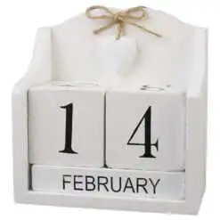 Calendar Perpetuu din lemn 14x15 CM