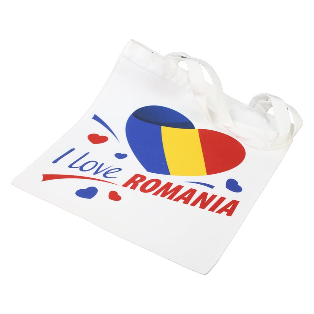 Sacosa textil cu fermoar "I Love Romania!" Sacosa textil cu fermoar "I Love Romania!"