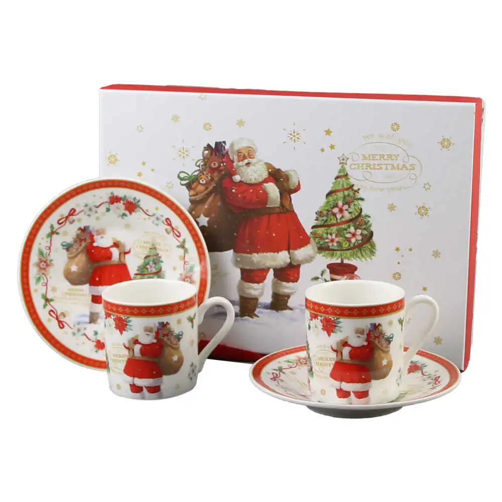 Set 2 cesti de Craciun cu farfurii Set 2 cesti de Craciun cu farfurii