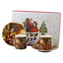 Set 2 cesti de Craciun cu farfurii