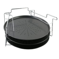 Set trei tavi pizza cu gauri