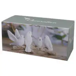 Ornament decorativ Pasari cu glitter 16x7 CM