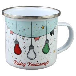 Cana metalica emailata "Boldog Karacsonyt!" 300 ml