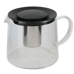 Ceainic din sticla cu infuzor si capac 1.5 L