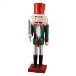 Figurina Craciun Spargator de nuci din lemn 36 CM