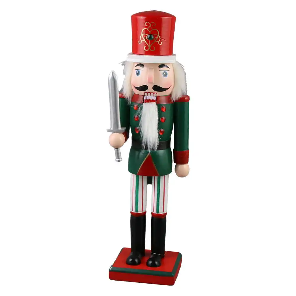 Figurina Craciun Spargator de nuci din lemn 36 CM Figurina Craciun Spargator de nuci din lemn 36 CM