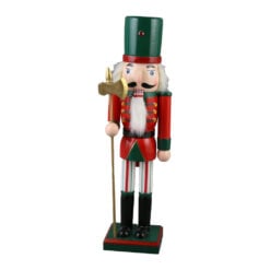 Figurina Craciun Spargator de nuci din lemn 36 CM