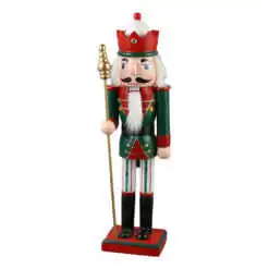 Figurina Craciun Spargator de nuci din lemn 36 CM