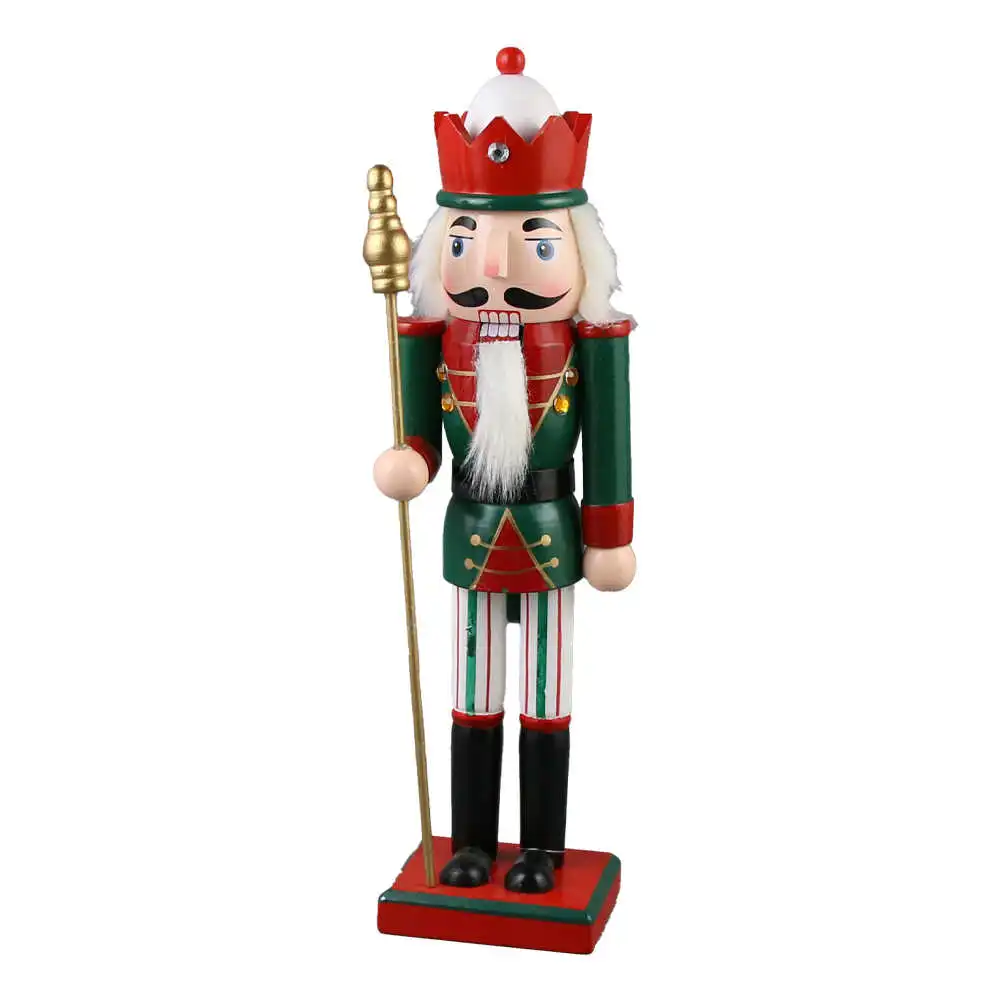 Figurina Craciun Spargator de nuci din lemn 36 CM Figurina Craciun Spargator de nuci din lemn 36 CM