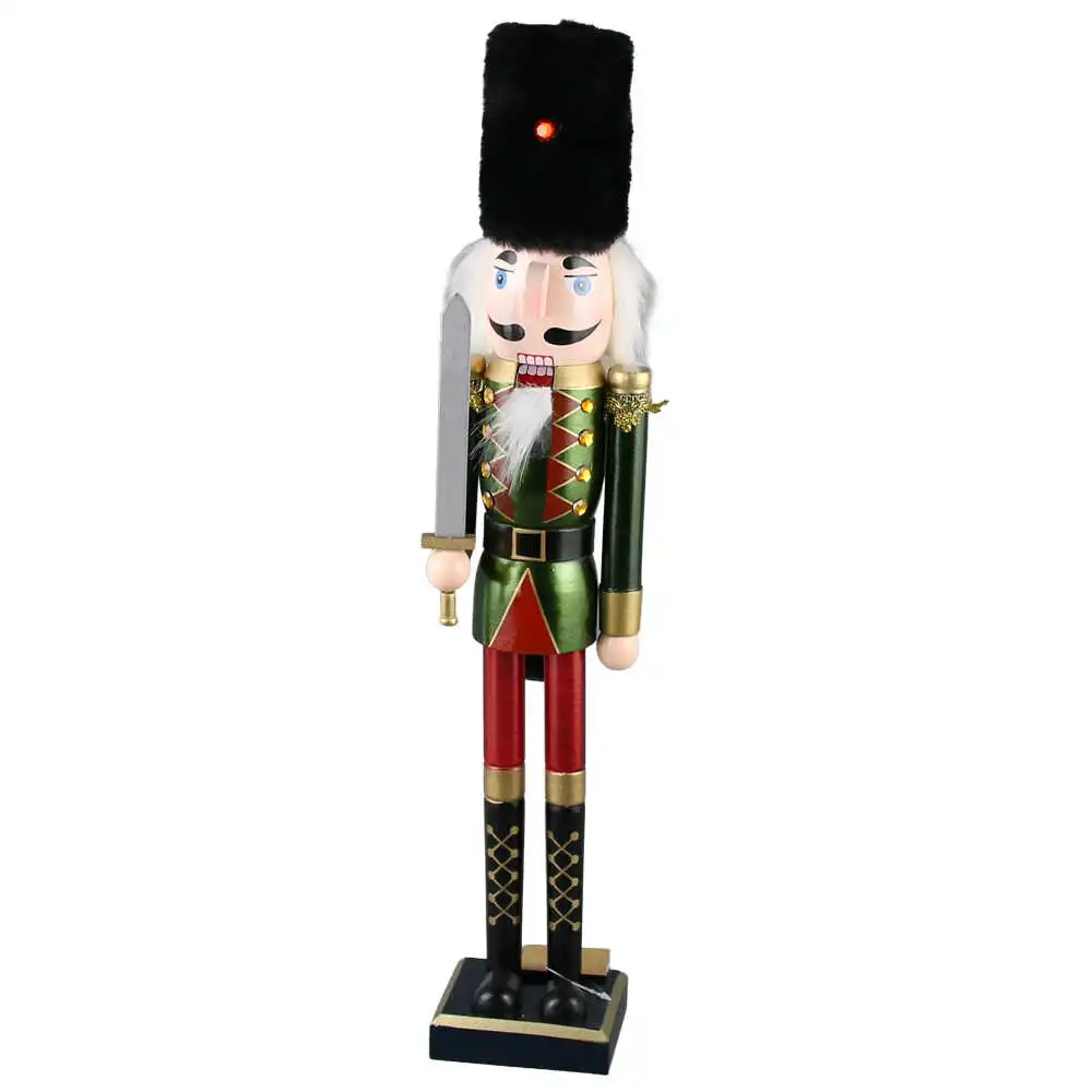 Figurina Craciun Spargator de nuci din lemn 55 CM Figurina Craciun Spargator de nuci din lemn 55 CM