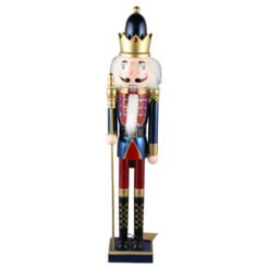 Figurina Craciun Spargator de nuci din lemn 55 CM