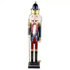 Figurina Craciun Spargator de nuci din lemn 55 CM