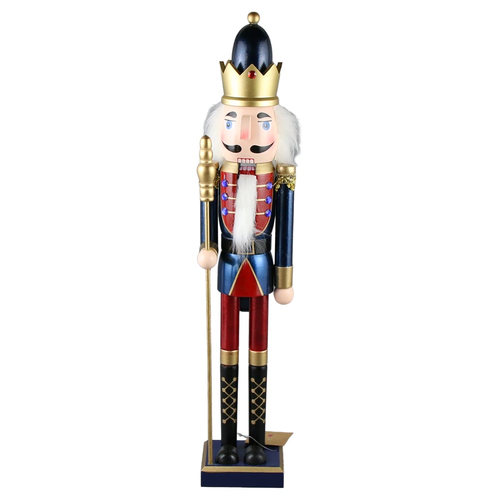 Figurina Craciun Spargator de nuci din lemn 55 CM Figurina Craciun Spargator de nuci din lemn 55 CM