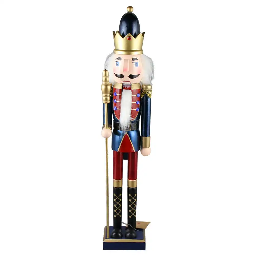 Figurina Craciun Spargator de nuci din lemn 55 CM Figurina Craciun Spargator de nuci din lemn 55 CM