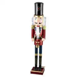 Figurina Craciun Spargator de nuci din lemn 55 CM