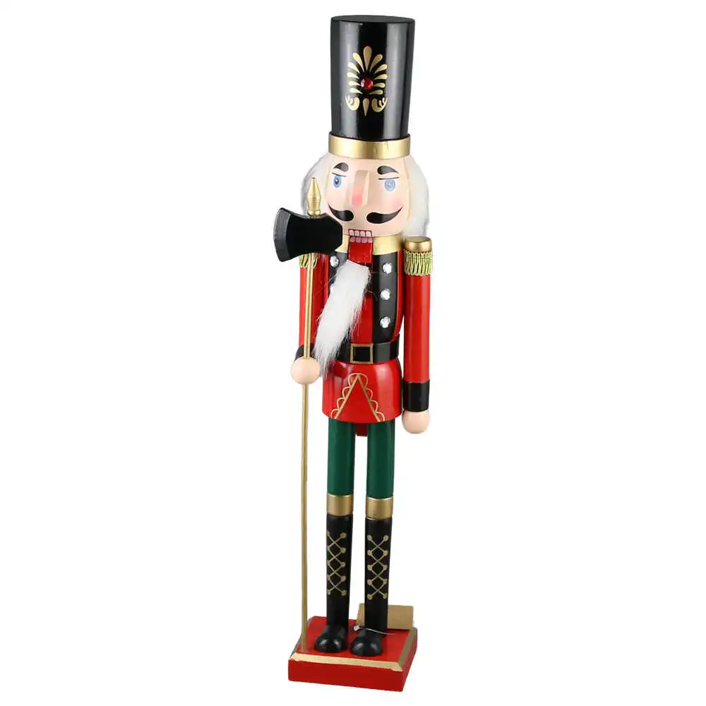 Figurina Craciun Spargator de nuci din lemn 55 CM Figurina Craciun Spargator de nuci din lemn 55 CM