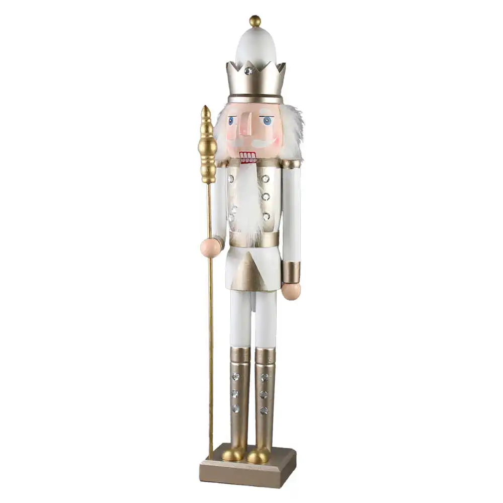 Figurina Craciun Spargator de nuci din lemn 55 CM